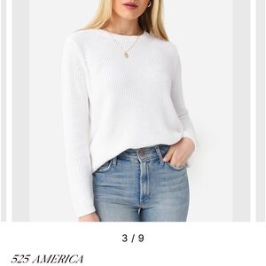 525 America White Knit Top